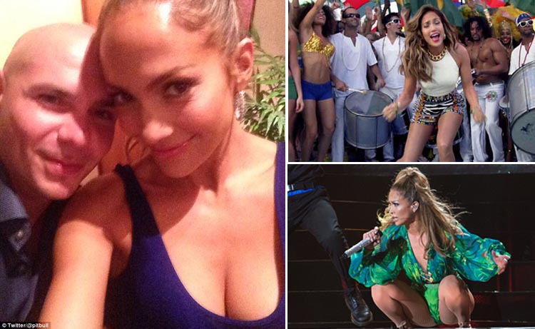 JLO dan Pitbull `Selfie` Jelang Pembukaan Piala Dunia